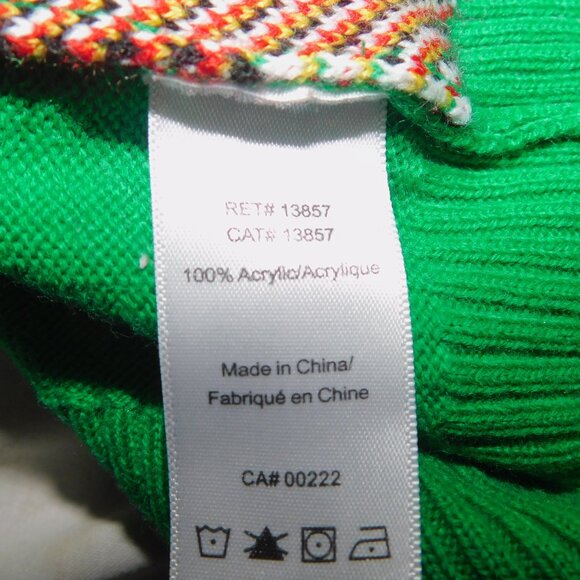 Green Elf Ugly Christmas Holiday Sweater Dress Up Mens XL Acrylic - Picture 5 of 9